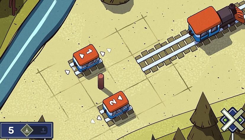 Kleiner Zug was nun?&nbsp;In &laquo;Railbound&raquo; m&uuml;ssen Spielerinnen und Spieler mit sehr begrenzten Mitteln funktionierende Bahnstrecken bauen.