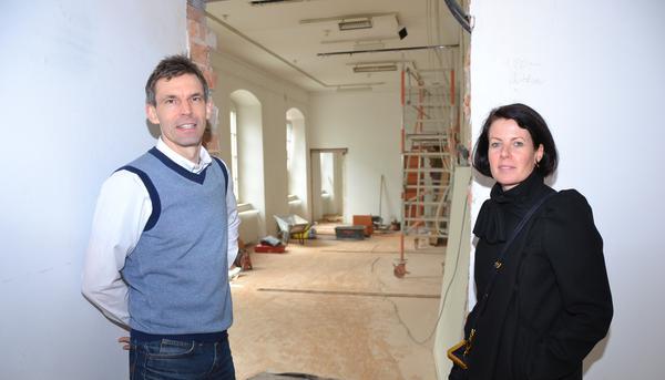 Marc Gundel, Museumsleiter, und Daniela Branz, Architektin beim Hochbauamt.