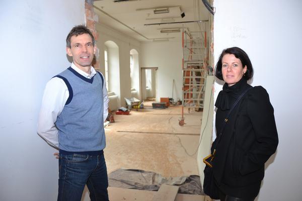 Marc Gundel, Museumsleiter, und Daniela Branz, Architektin beim Hochbauamt.