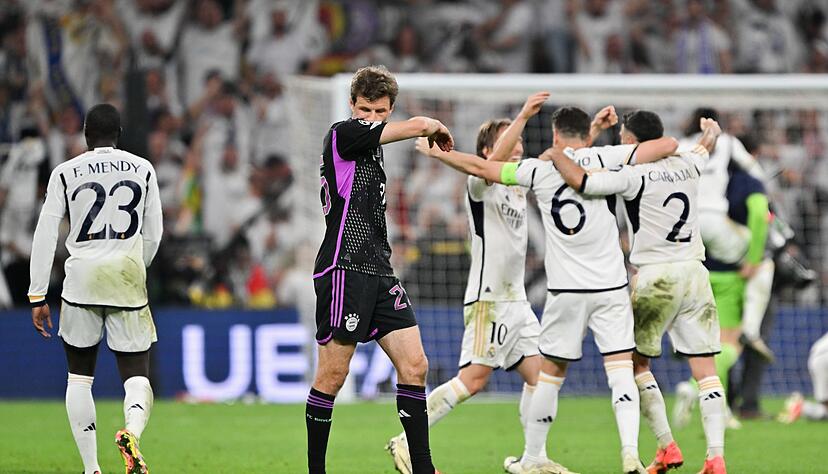 Thomas Müller und der FC Bayern sind in der Champions League an Real Madrid gescheitert. Thomas Müller und der FC Bayern sind in der Champions League an Real Madrid gescheitert.