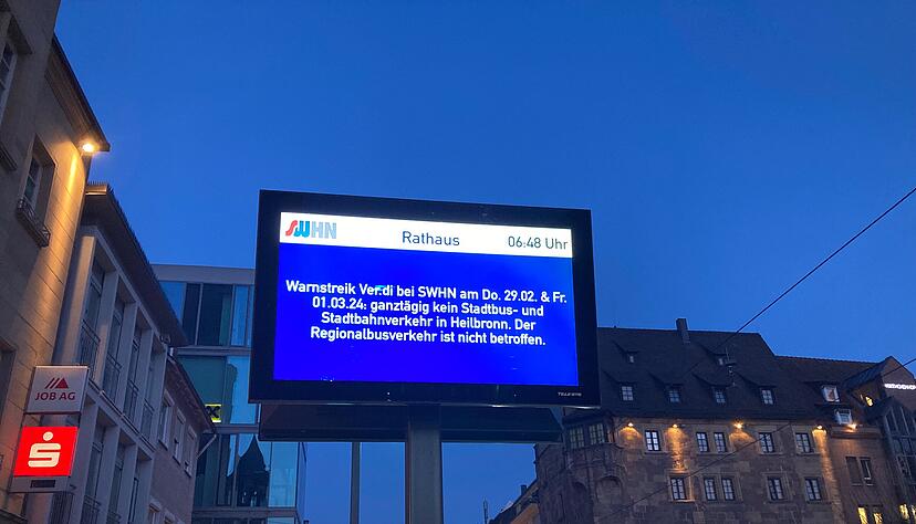 Seit der Nacht auf den Donnerstag fahren in Heilbronn keine Stadtbusse mehr.