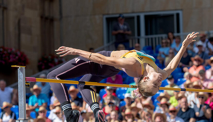 Top-Athletinnen messen sich bei Hochsprung Heilbronn. Top-Athletinnen messen sich bei Hochsprung Heilbronn.