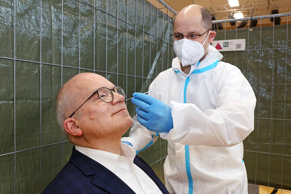 Er&ouml;ffnung Corona-Testzentrum Neuenstadt