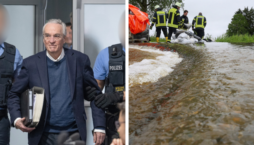 Der "Reichsbürger"-Prozess wird fortgesetzt. Der Angeklagte Prinz Reuß (links) soll im Mittelpunkt stehen. Außerdem fallen nach dem Hochwasser die Pegelstände in den Flüssen.