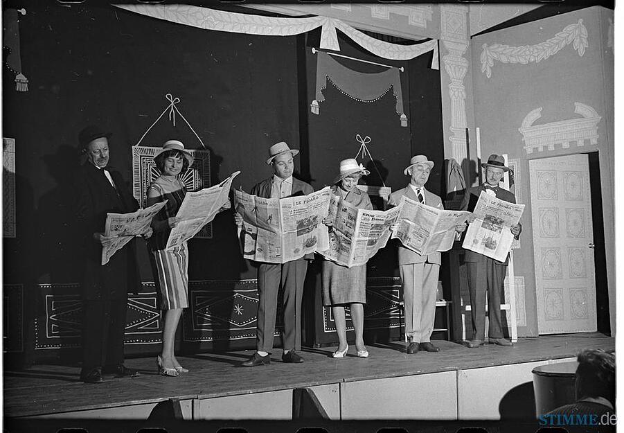 Spielfreude  - Theaterbühne im Gewerkschaftshaus 1960.
