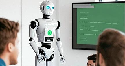Dieses Bild hat der Digital Hub in Künzelsau von einer KI erstellen lassen. Die Kern-Vorgaben waren "Kurzbeschreibungen zur Betreiberfirma hfcon", "Chatbots" und "Interview mit einer KI". Das Thema rückt bei Firmenberatungen in den Fokus.
Foto : privat