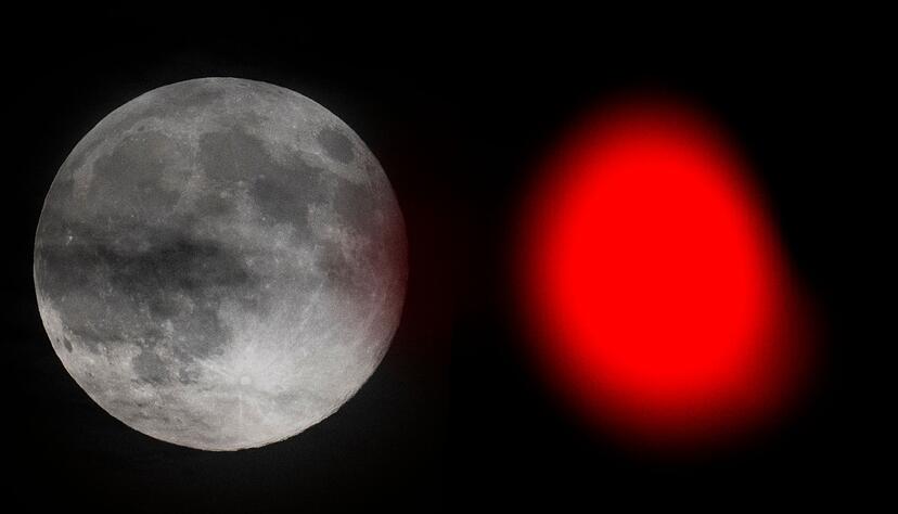 Der Mond ist teils mehr als 400.000 Kilometer von der Erde entfernt, am Mittwoch waren es rund 50.000 Kilometer weniger. Der Mond ist teils mehr als 400.000 Kilometer von der Erde entfernt, am Mittwoch waren es rund 50.000 Kilometer weniger.