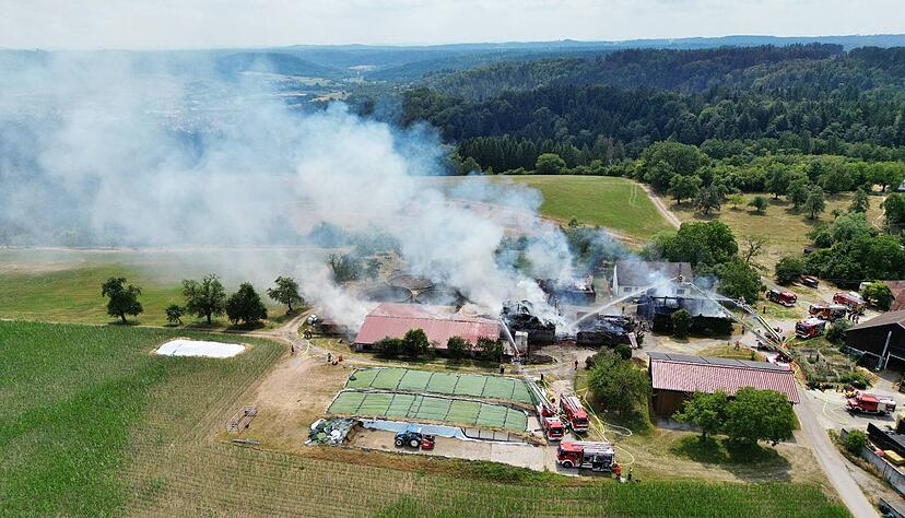 Scheunenbrand in Oberrot