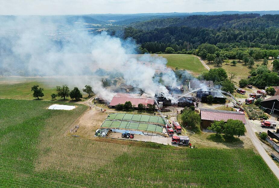 Scheunenbrand in Oberrot