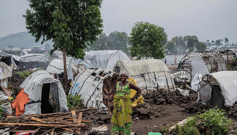 Flüchtlingslager im Ostkongo (Archivbild) Flüchtlingslager im Ostkongo (Archivbild)