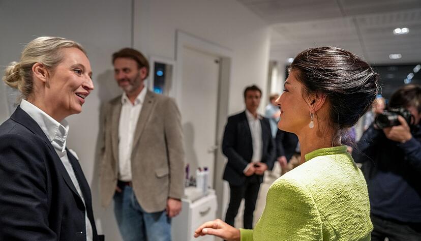 AfD-Chefin Alice Weidel und BSW-Gründerin Sahra Wagenknecht hatten sich im Herbst 2024 beim Sender «Welt» zum TV-Duell getroffen. Gespräche beider Parteien befürworten beide Seiten. (Archivbild) AfD-Chefin Alice Weidel und BSW-Gründerin Sahra Wagenknecht hatten sich im Herbst 2024 beim Sender «Welt» zum TV-Duell getroffen. Gespräche beider Parteien befürworten beide Seiten. (Archivbild)