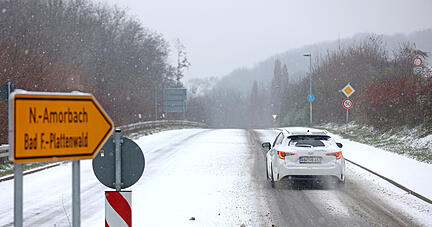 Schnee im Dezember in Bad Friedrichshall