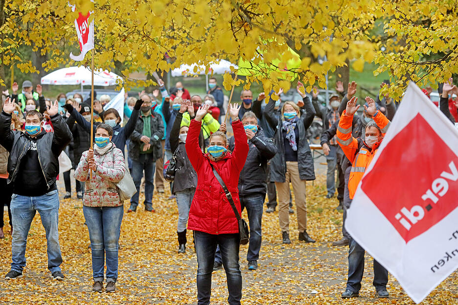 Mitarbeiter des öffentlichen Dienstes streiken in Heilbronn Mitarbeiter des öffentlichen Dienstes streiken in Heilbronn