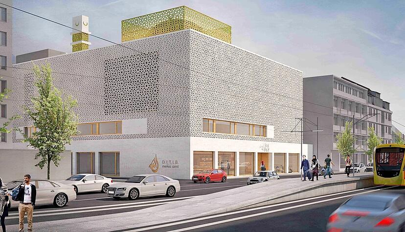 So sieht ein Entwurf für die neue Ditib-Moschee in der Weinsberger Straße in Heilbronn aus.