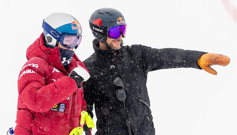 Spannendes Duo: Aksel Lund Svindal (r.) geh&ouml;rt zu Vonns Trainerteam. (Archivbild)