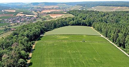 Auf rund fünf Hektar sollen auf der Ackerfläche des Bergfeldes Solarmodule installiert werden. Im Wald könnten außerdem zwei Windräder stehen.