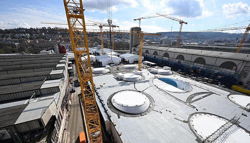 Die Baustelle des milliardenschweren Bahnprojekts Stuttgart 21.