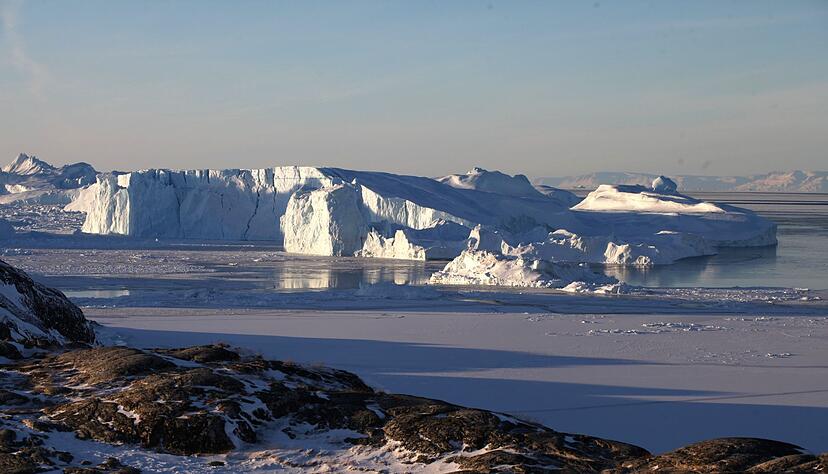 Eisberge in der N&auml;he des westgr&ouml;nl&auml;ndischen Ortes Ilulissat. Trump erhebt erneut Besitzanspr&uuml;che auf Gr&ouml;nland.