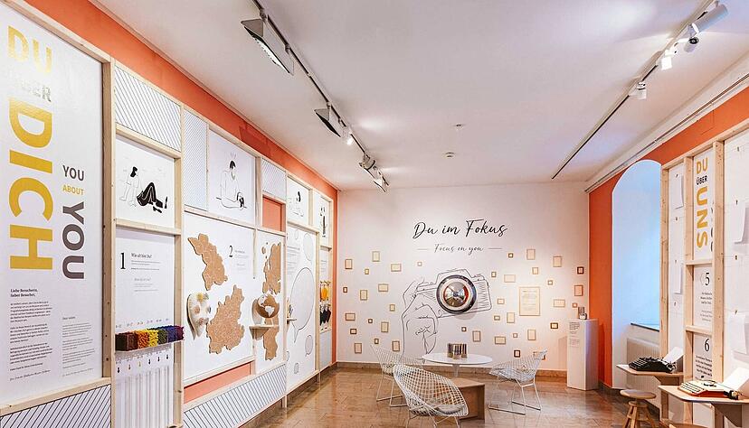 Komplett neu sind die interaktiven R&auml;ume von &bdquo;(D)ein Museum&ldquo; im Deutschhof. Hier k&ouml;nnen Besucher sogar ihre eigenen Bilder aufh&auml;ngen und pers&ouml;nliche Fragen beantworten.
Fotos: Nico Kurth