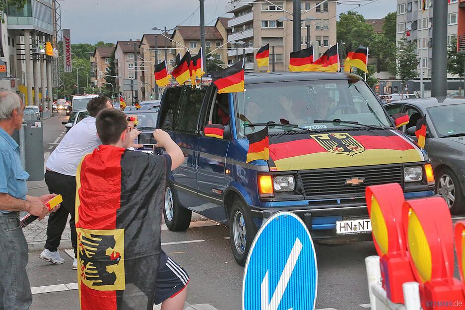 EM-Autokorso in Heilbronn