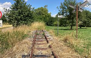 Erinnerungsstück: Ein Gleisabschnitt erinnert in Beilstein an die Bottwartalbahn-Trasse. Erinnerungsstück: Ein Gleisabschnitt erinnert in Beilstein an die Bottwartalbahn-Trasse.