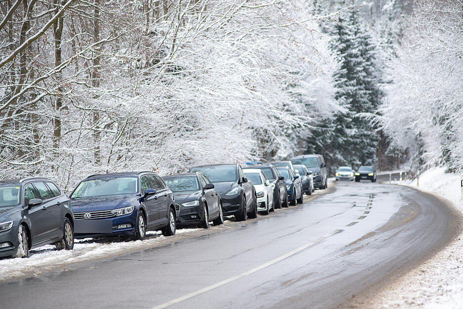 Wenn Schnee liegt, zieht es viele Menschen zum Rodeln an den Stocksberg.