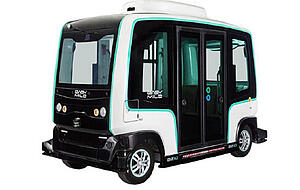 So ähnlich könnte ein autonom fahrender Shuttle-Bus aussehen. Foto: Lidl So ähnlich könnte ein autonom fahrender Shuttle-Bus aussehen. Foto: Lidl