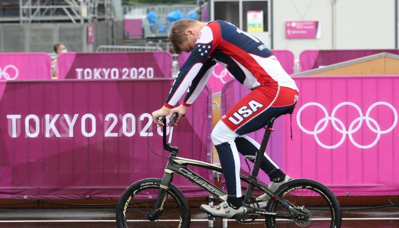 Connor Fields war im Halbfinale des BMX-Rennens gestürzt. Connor Fields war im Halbfinale des BMX-Rennens gestürzt.
