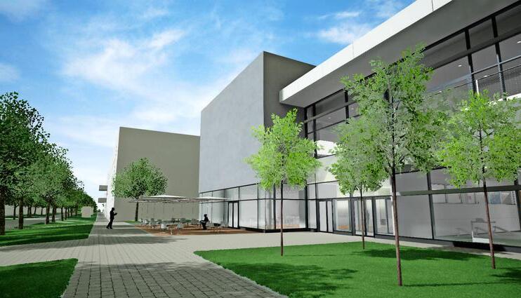 So soll es ausstehen, wenn die Neubauten abgeschlossen sind. Viel Grün gehört dazu.
Modell: Inreal GmbH, Karlsruhe