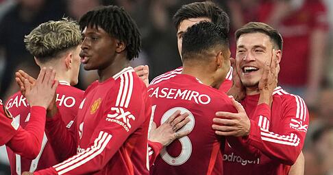 Jubel in Old Trafford: Manchester United zieht ins Halbfinale der Europa League ein.