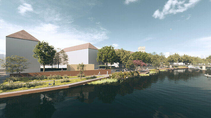 Als "einen Gewinn f&uuml;r ganz Heilbronn" sieht Oberb&uuml;rgermeister Harry Mergel die neuen Neckartreppen.