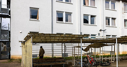 Eine Landeserstaufnahmeeinrichtung für Geflüchtete. Eine Landeserstaufnahmeeinrichtung für Geflüchtete.