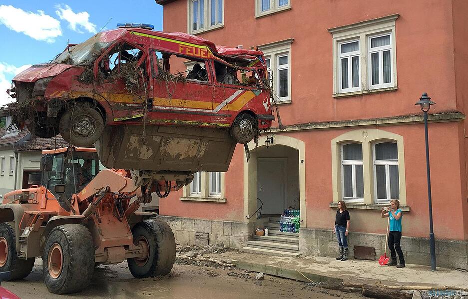 Aufräumarbeiten Braunsbach 31.05.2016