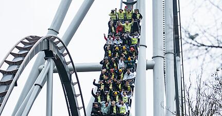 Eine Fahrt mit dem «Silver Star» im Europa-Park. Eine Fahrt mit dem «Silver Star» im Europa-Park.