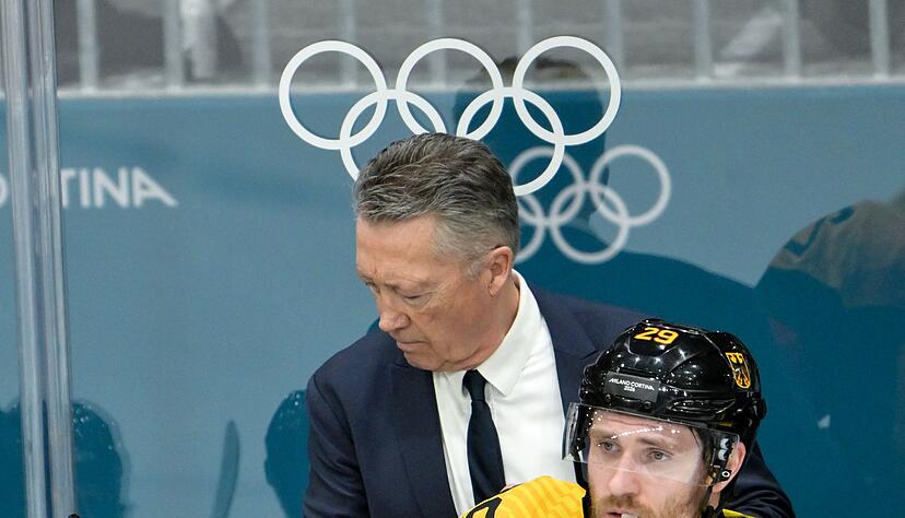 Lange Gesichter bei Bundestrainer Harold Kreis und Kapit&auml;n Leon Draisaitl