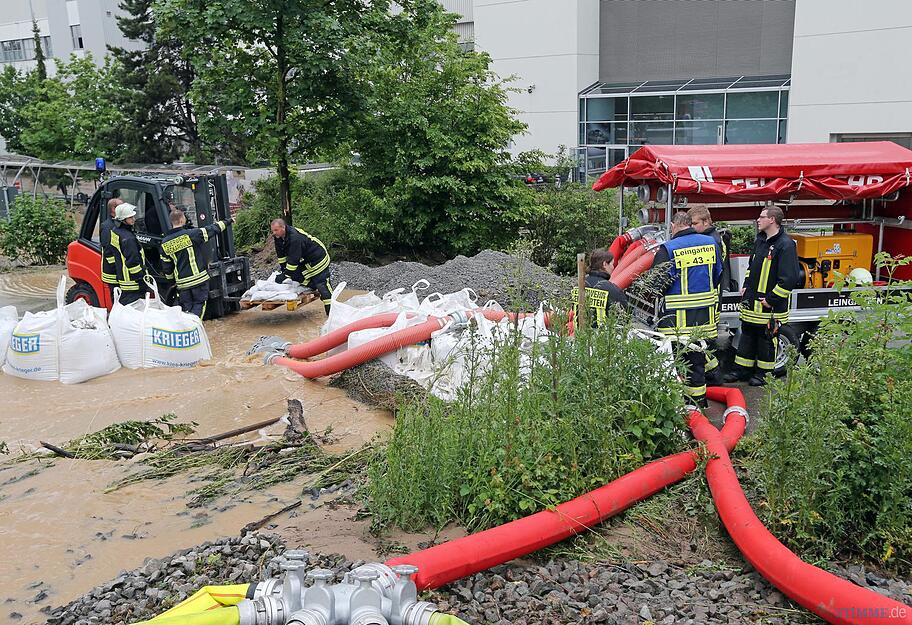 Hochwasser im Audi-Werk Neckarsulm