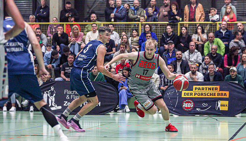 Basketball-Regionalligist TSG Heilbronn Reds (hier mit Spielmacher Nils Maisel am Ball) hat mit seiner „Vision 2030“ eine klare Zielsetzung formuliert.