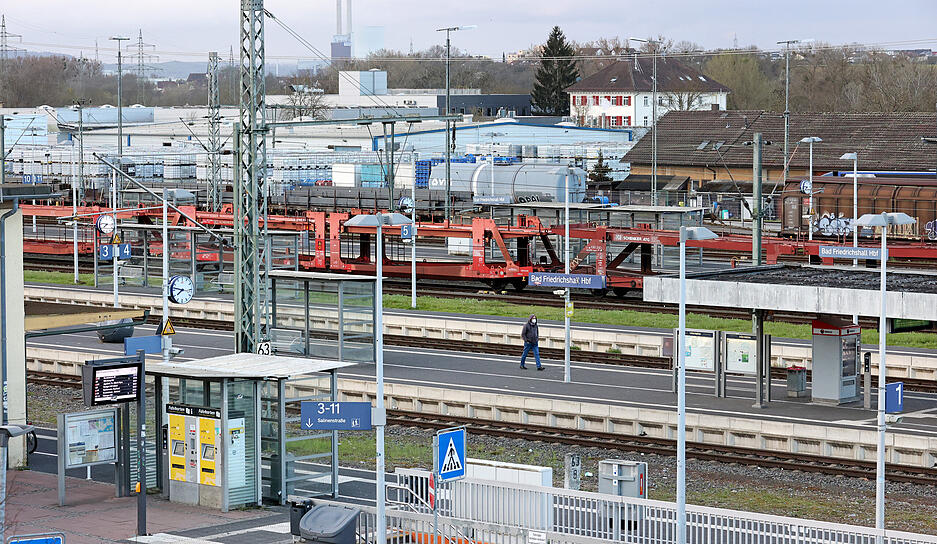 Streik der Gewerkschaften Verdi und EVD. Hauptbahnhof Bad Friedrichshall
