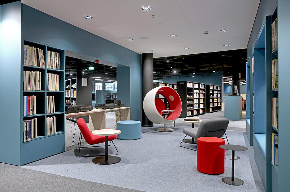Rundgang durch die umgebaute Stadtbibliothek Heilbronn im K3