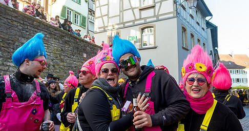 Zirka 20. 000 Karnevalisten jubelten den &uuml;ber 100 Gruppen beim Faschingsumzug in Bad Wimpfen zu.