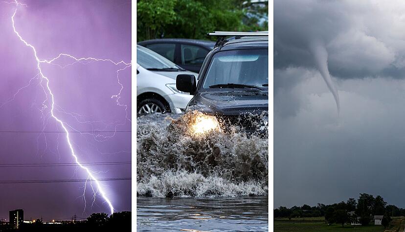 Am Samstag drohen in manchen Landesteilen heftige Gewitter mit Starkregen, Hagel und Orkanböen und Tornados.