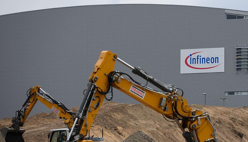 Die Baustelle f&uuml;r die neue Smart Power Fab von Infineon in Dresden.