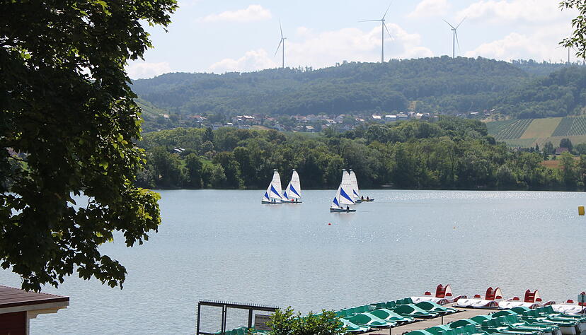In vier Booten waren die Athleten der Landesspiele der Special Olympics am Donnerstag auf dem Breitenauer See.