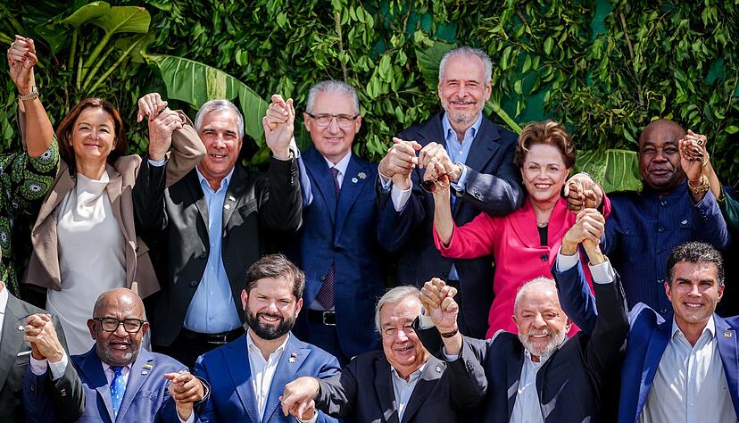 Gute Laune schon vor dem offiziellen Start: Lula und der UN-Chef.