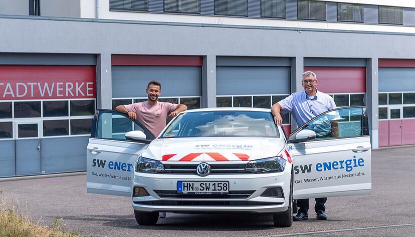 Thomas Haag (rechts) und sein Stellvertreter Marcel Baumann  machen die Stadtwerke Neckarsulm fit für die Zukunft.