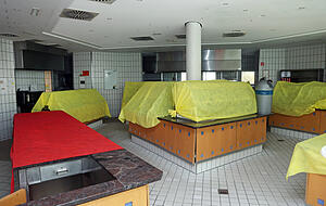 Der Küchenbereich im Aquatoll ist abgedeckt.