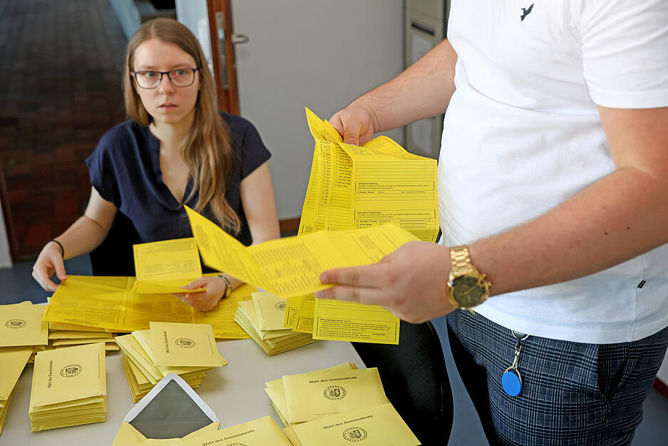 Die Auszählung in Bad Friedrichshall läuft.