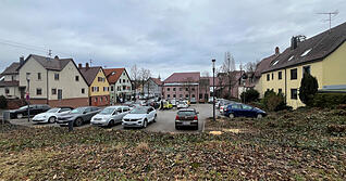 Ungewohnt kahl sieht die Gr&uuml;nfl&auml;che hinter dem Rathaus-Parkplatz seit vergangener Woche aus. Mehrere B&auml;ume wurden gef&auml;llt.