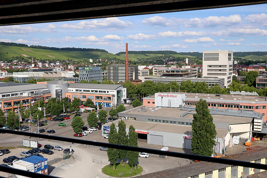 Im hip-Turm im Innovationspark an der Edisonstraße entsteht gerade ein Stück Heilbronner Zukunft.