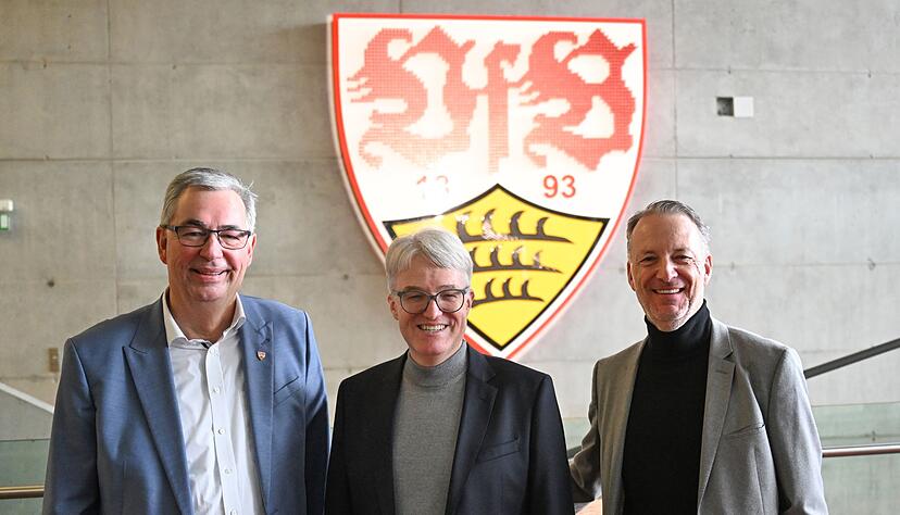 Dietmar Allgaier, Pierre-Enric Steiger und Jochen Haas (v.l.) kandidieren f&uuml;r das VfB-Pr&auml;sidentenamt.